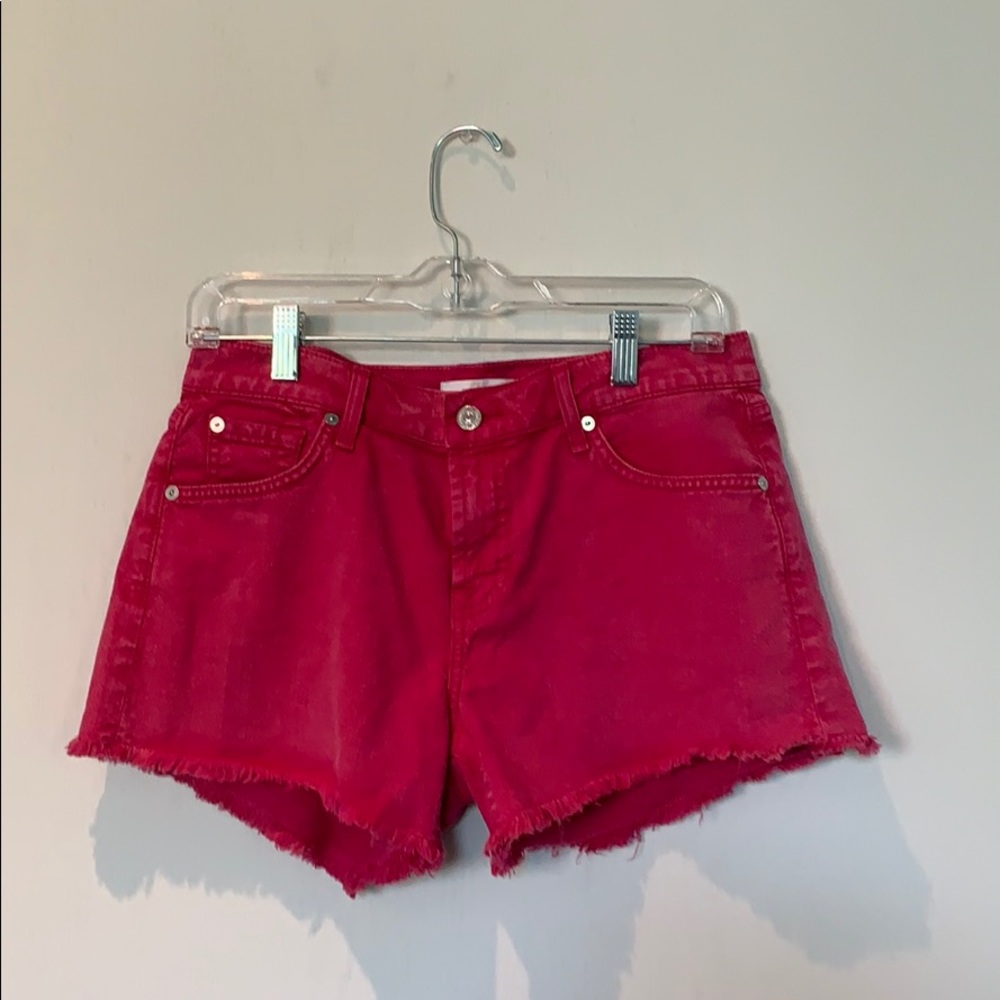 Pink Denim Shorts